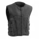 Men's Leather Swat Style Motorcycle Vest