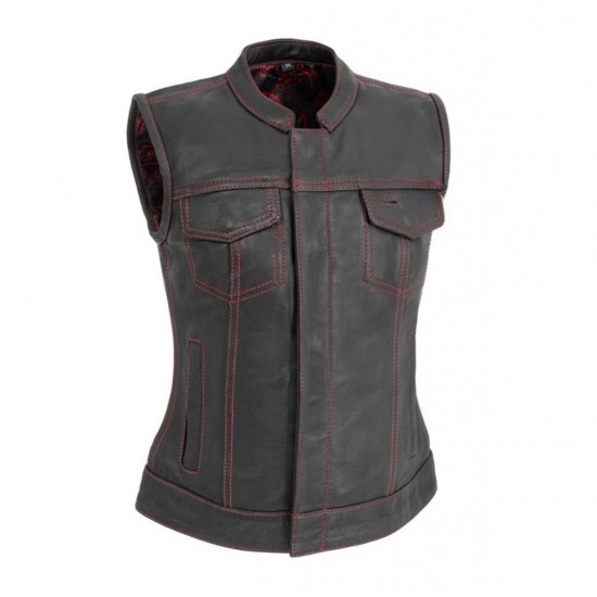 Women's Motorcycle Leather Vest