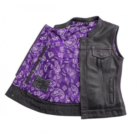 Women's Motorcycle Leather Vest